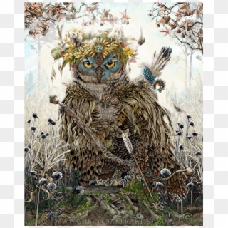 Great Horned Owl - Great Horned Owl Art Clipart