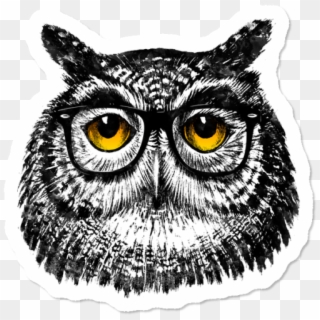 Intellectuowl - Great Horned Owl Clipart