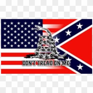 Gadsden Flag Clipart Confederate - Rebel Flag And Don T Tread On Me - Png Download