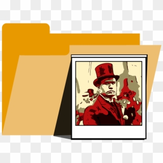 Mussolini User Folder Icon - Cartoon Clipart