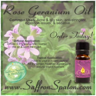 Rose Geranium Essential Oil • 15ml Clipart