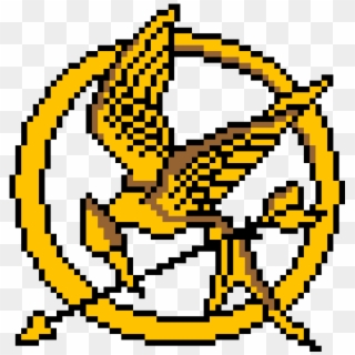 Hunger Games Mockingjay Crest - Hunger Games Logo Pixel Art Clipart