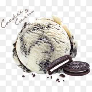 Cookies And Cream - Oreo Ice Cream Scoop Clipart