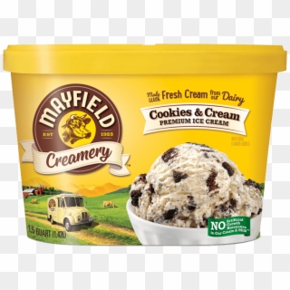 Cookies & Cream - Mayfield Ice Cream Blueberry Cream Pie Clipart