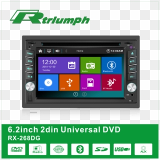 Auto Car Audio 2 Din Car Dvd Player - Electronics Clipart
