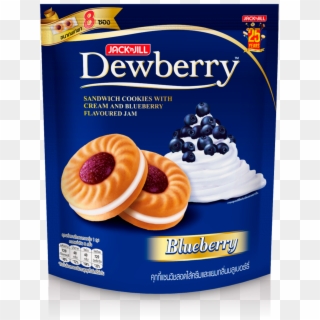Dewberry Sandwich Cookies With Cream And Blueberry - Dewberry Cookies Clipart