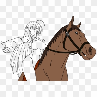[wip] Rias Riding A Horse - Sorrel Clipart