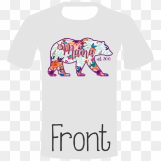 Mama Bear Shirt Grey - Indian Elephant Clipart