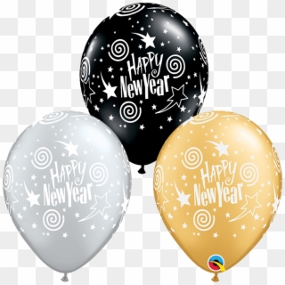 Black And Gold Balloons Png - New Years Eve Balloon Clipart