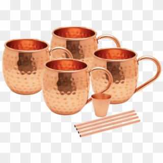 Set Of 4 100% Pure Copper Moscow Mule Mugs 16 Oz Shot - Mug Clipart