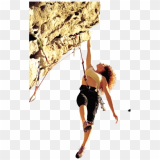 #rock #climbing #woman #sport #girl #yellow #adventure - Rock Climbing Rope Posters Clipart