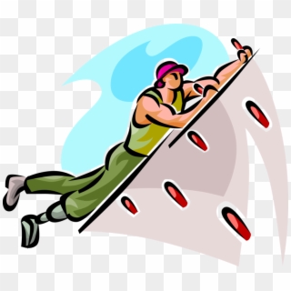 Vector Illustration Of Indoor Wall Climber Rock Climbing - Скалолаз Пнг Clipart