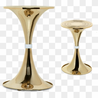 Standard Finishes Gold Plated Brass And Glossy Black - Stool Clipart