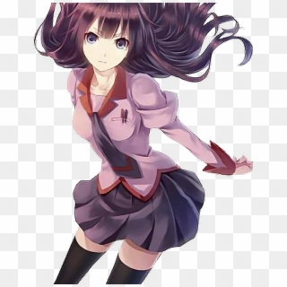 #senjougahara Hitagi - Anime Sexy Student Girl Clipart