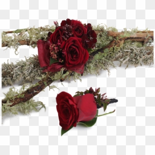 Wrist Corsage Reds - Garden Roses Clipart