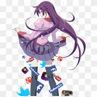 Anime Girl With Purple Hair Clipart