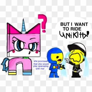 Playing With Unikitty By - Cartoon Clipart
