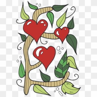 Heart Tree Flower Romantic Love Valentine's Day Clipart