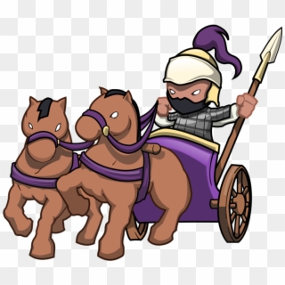 Chariot Drawing Trojan - Chariot Race Clipart - Png Download