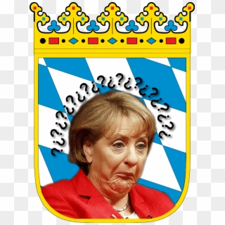 Terrorgefahr Bayern Wappen Mit Angela Merkel - Amt Für Ernährung Landwirtschaft Und Forsten Clipart