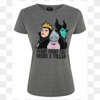Disney Ursula, Evil Queen, Maleficent, Villain Grey - Tee Shirt Maléfique Clipart