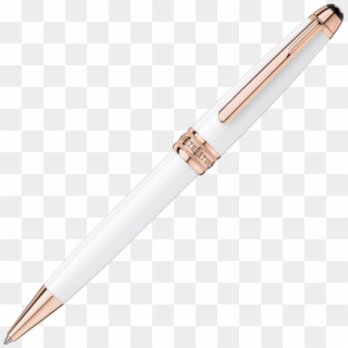 Meisterstück White Solitaire Red Gold Classique Ballpoint - Mont Blanc Rose Gold Clipart