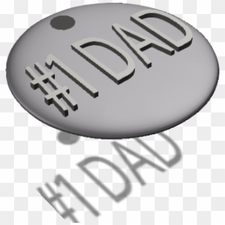 Number 1 Dad Token - Circle Clipart