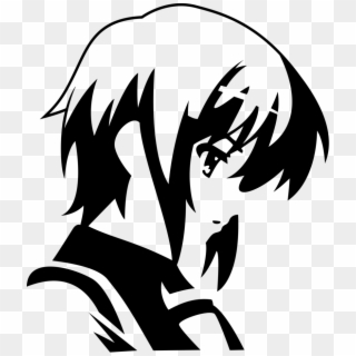 Anonymous Vector Vinyl Car Decal - Anime Vector Black And White Clipart