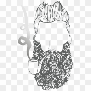 Beard,pipe,line-art,free Vector Graphics,free Pictures, - Beard Line Art Clipart
