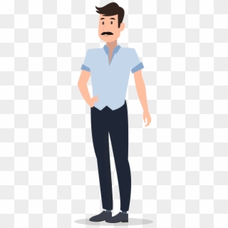 Character Man Beard Uncle Png And Vector Image - Standing Clipart