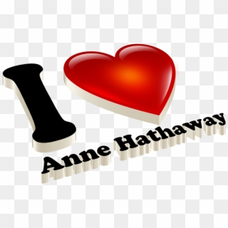 Anne Hathaway Love Name Heart Design Png - Ariana Grande Name Logo Clipart