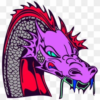 Purple Dragon Head - Dragon Clipart