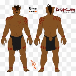 Rhyno Ref Sheet - Barechested Clipart