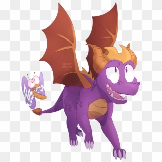 A Purple Dragon - Cartoon Clipart