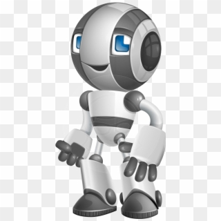 Housekeeping Robot Cartoon Vector Character Aka Glossy - Glossy Robot Clipart