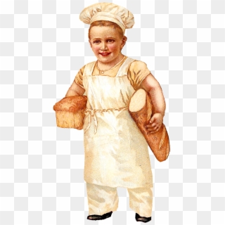 Bread Baker Baking Boy Image Vintage Illustration Clipart - Baking Clipart Boy - Png Download