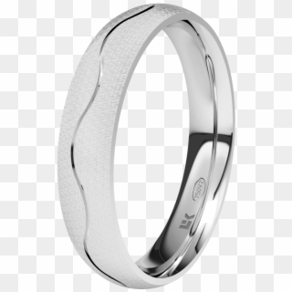 Alianza De Oro Blanco De 18k 4mm - Engagement Ring Clipart