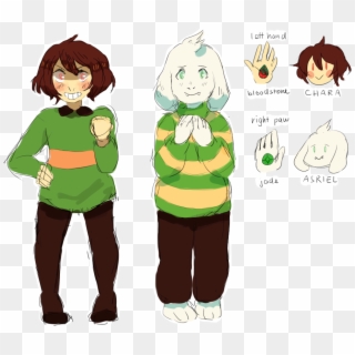 My Headcanons For Chara Asriel As Gems Also I Feel - Transparent Asriel Chara Clipart
