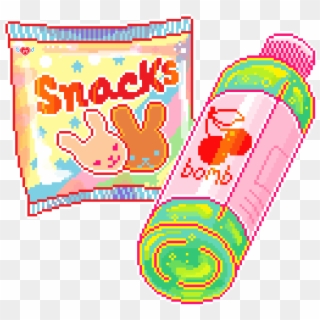 #pixels #cute #kawaii #bunny #tumblr #food #snacks - Kawaii Food Pixel Png Clipart