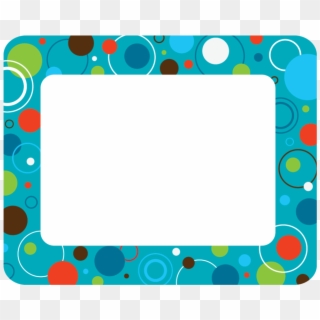 Tcr77081 Circles And Dots Name Tags/labels Image - Picture Frame Clipart