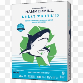 Great White 30 Copy Paper, Letter Size - Great White Shark Clipart