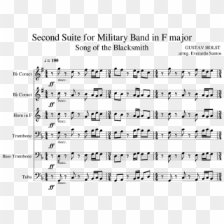 Second Suite For Military Band In F Major Sheet Music - Praise The Lord Asap Rocky Sheet Music Clipart