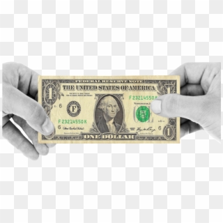 Hand Holding One Dollar Png Transparent Image - 1 Dollar Bill Png Clipart