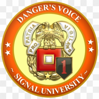 1st Infantry Division Danger's Voice Signal University - Emblem Clipart