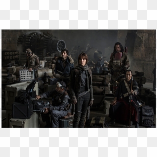 Jyn Erso, Cassian Andor, Bodhi Rook, Chirrut Imwe And - Star Wars Movie Rebels Clipart