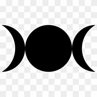 Triple Goddess Symbol Filled - Triple Moon Clipart