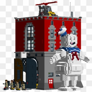 0002587 Mcs Ghostbusters Firehouse Playset W - Lego Clipart