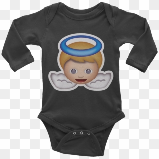 Emoji Baby Long Sleeve One Piece - Gobble Til You Wobble Baby Clipart