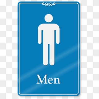 Men Restroom Sign - Private Property Under Surveillance Clipart