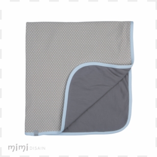 Mimi Baby Blanket Beige Dot Blue - Wallet Clipart